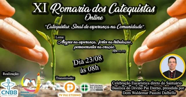 XI Romaria dos Catequistas (on-line) acontece neste domingo, 23 de agosto, em Trindade