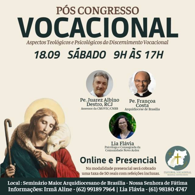 Pós Congresso Vocacional Teológico e Psicológico do Discernimento Vocacional