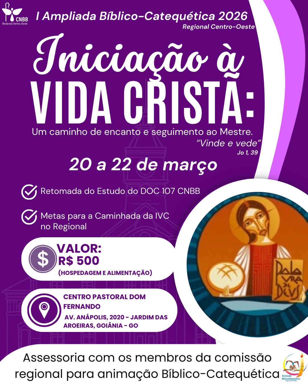 Abertas inscrições para a I Ampliada Bíblico-Catequética Regional no ano de 2026